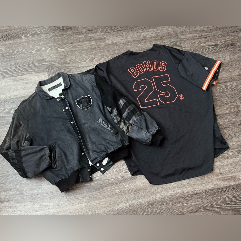 Jeff Hamilton Raiders Jacket & Barry Bonds Majestic